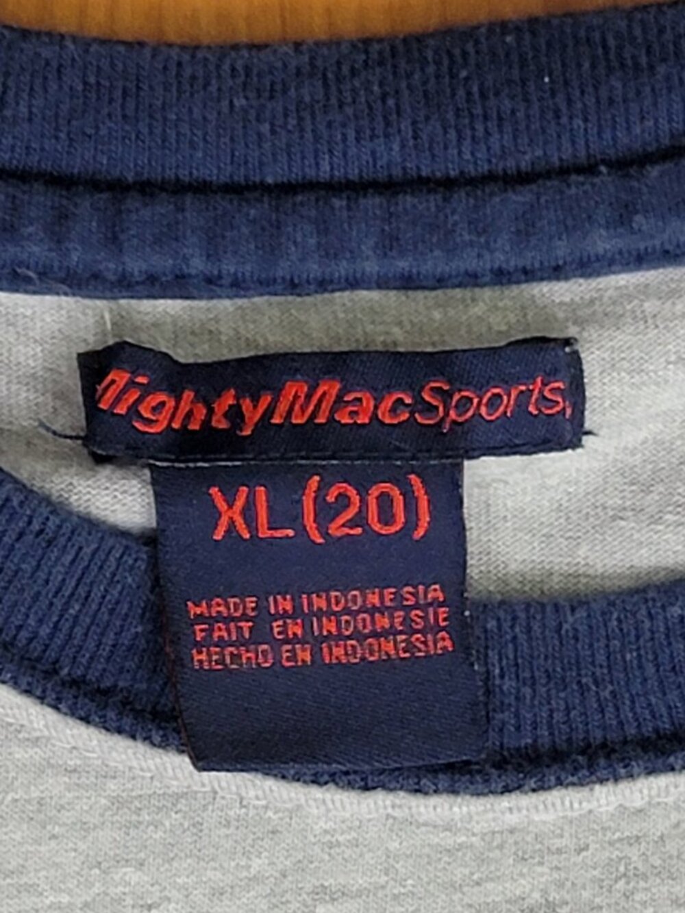 Mighty Mac Sports Milwuakee Brewers Baseball Blue Grey Baseball Shirt - Youth XL - Picture 6 of 6